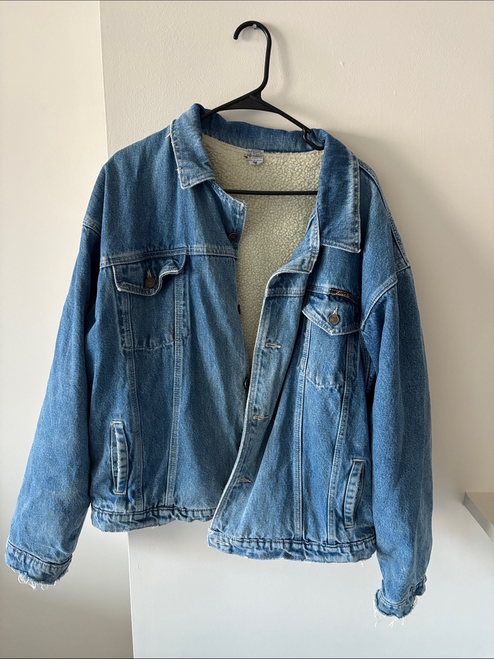 Blue Denim Sherpa-Lined Jacket